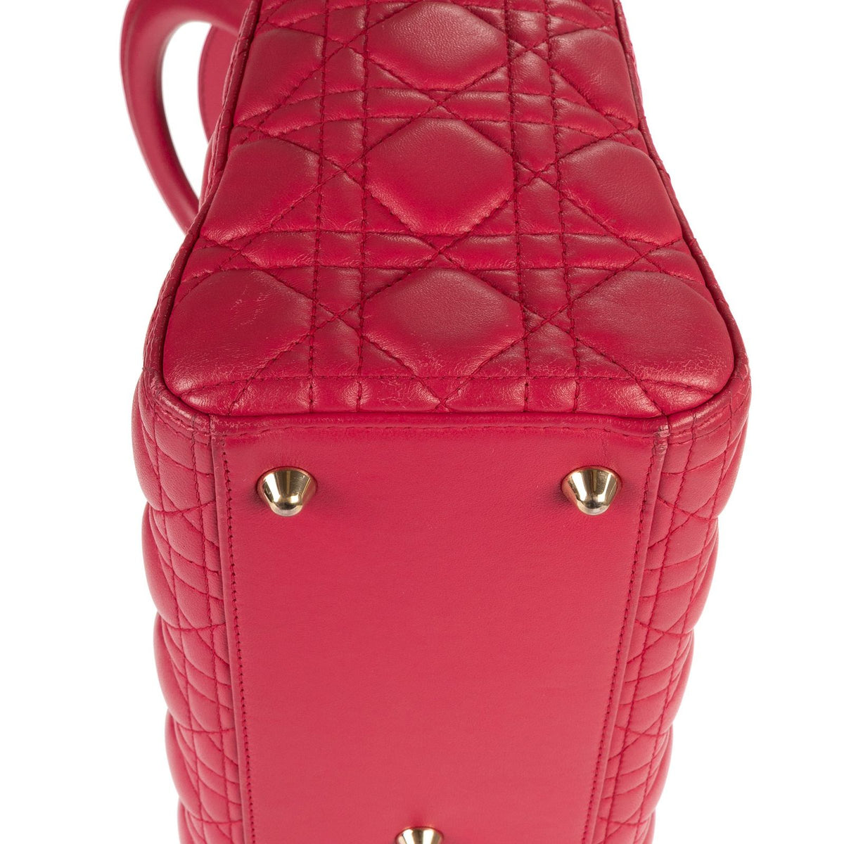 Dior Lady Dior Pink Cannage Leather Handbag — view 7