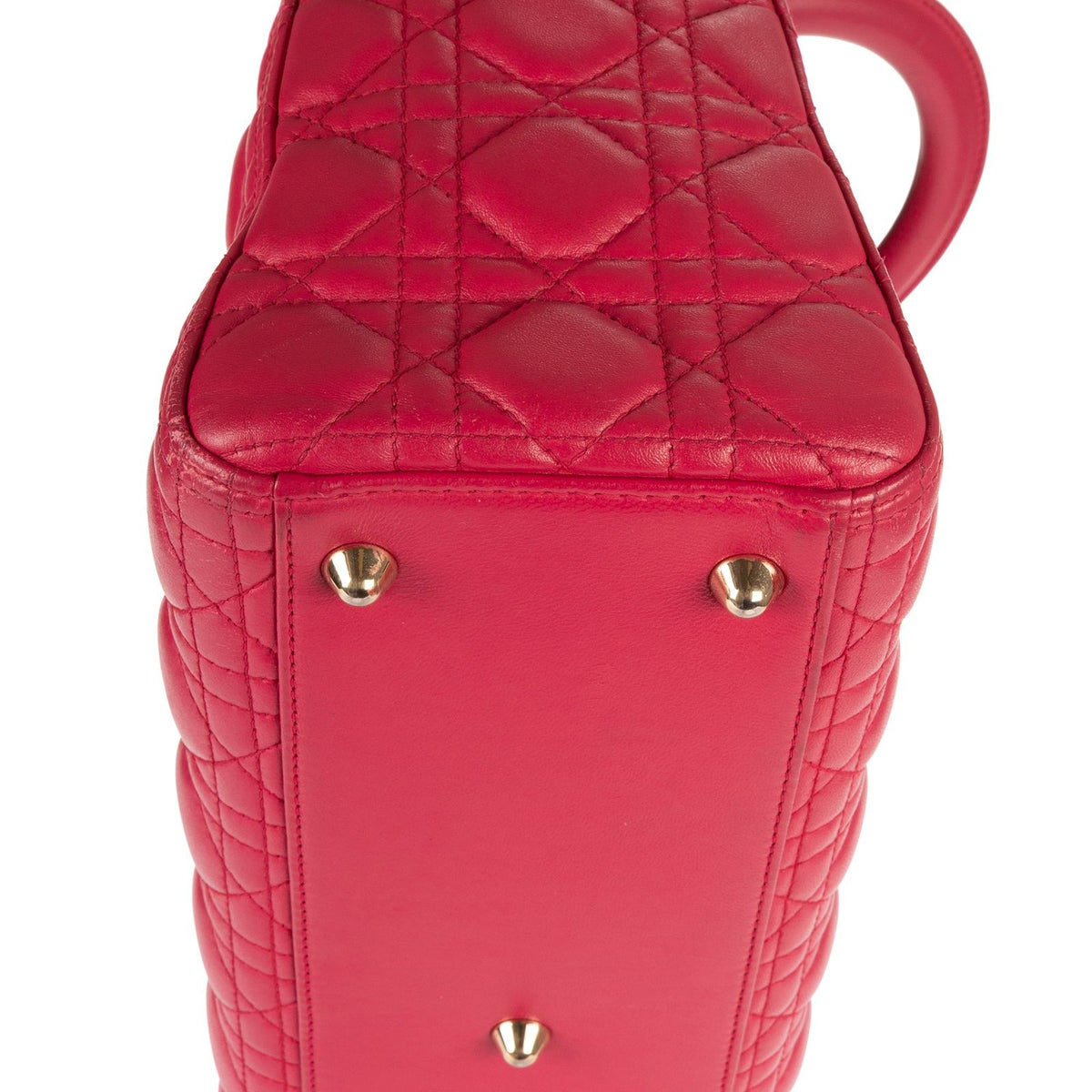 Dior Lady Dior Pink Cannage Leather Handbag — view 8