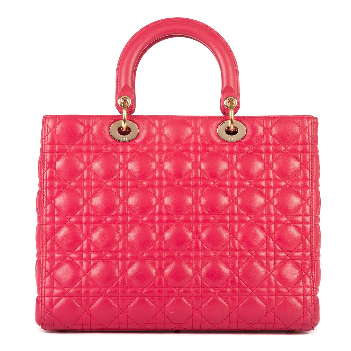 Dior Lady Dior Pink Cannage Leather Handbag — view 4