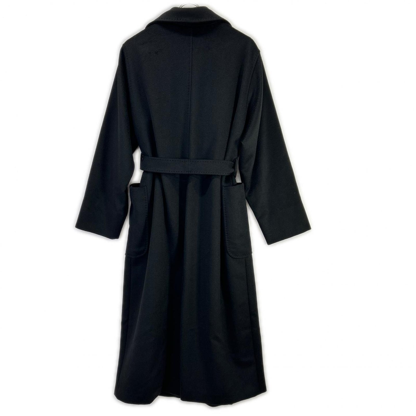 Max Mara Black Cashmere Long Coat 42 — view 2
