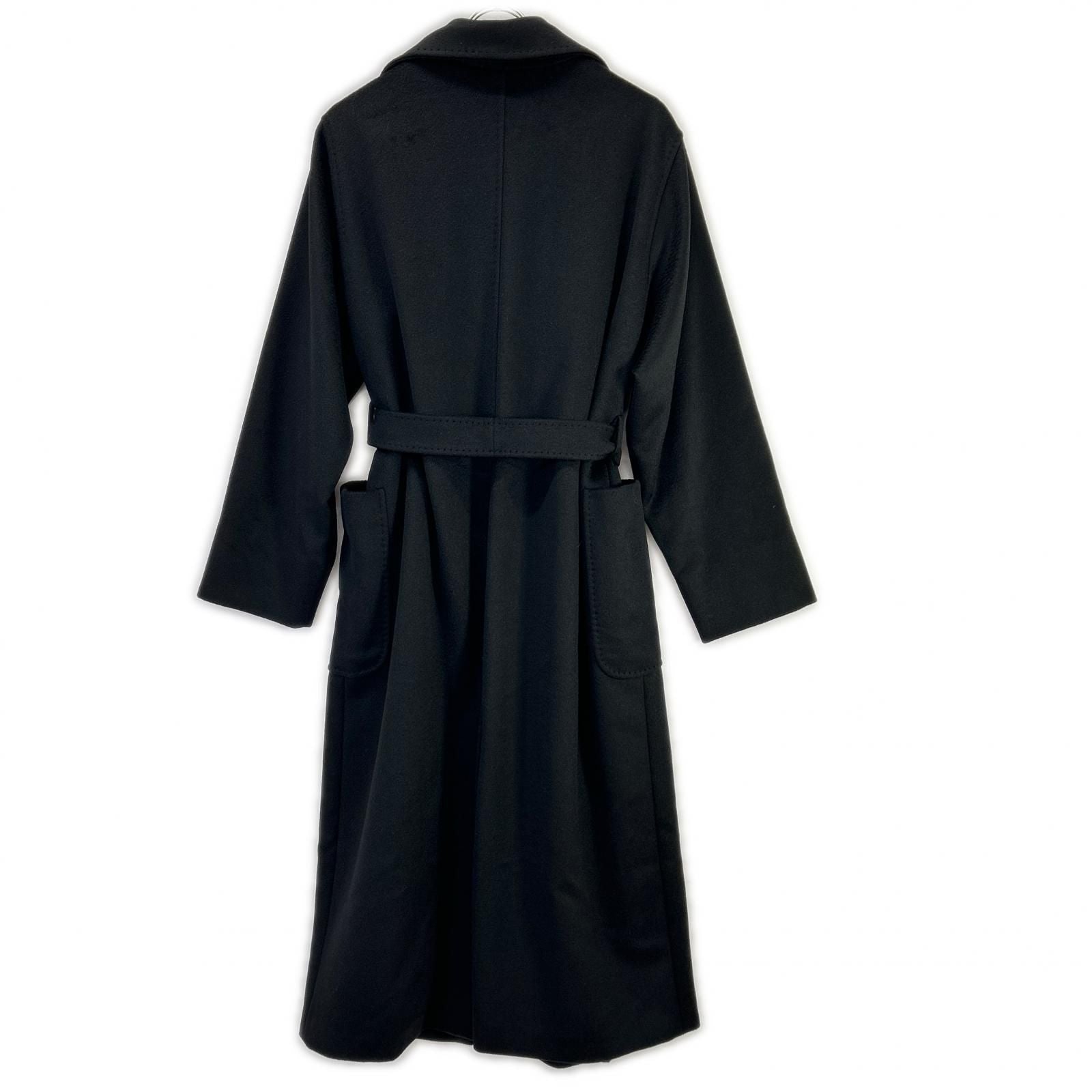 Max Mara Black Cashmere Long Coat 42 — view 2