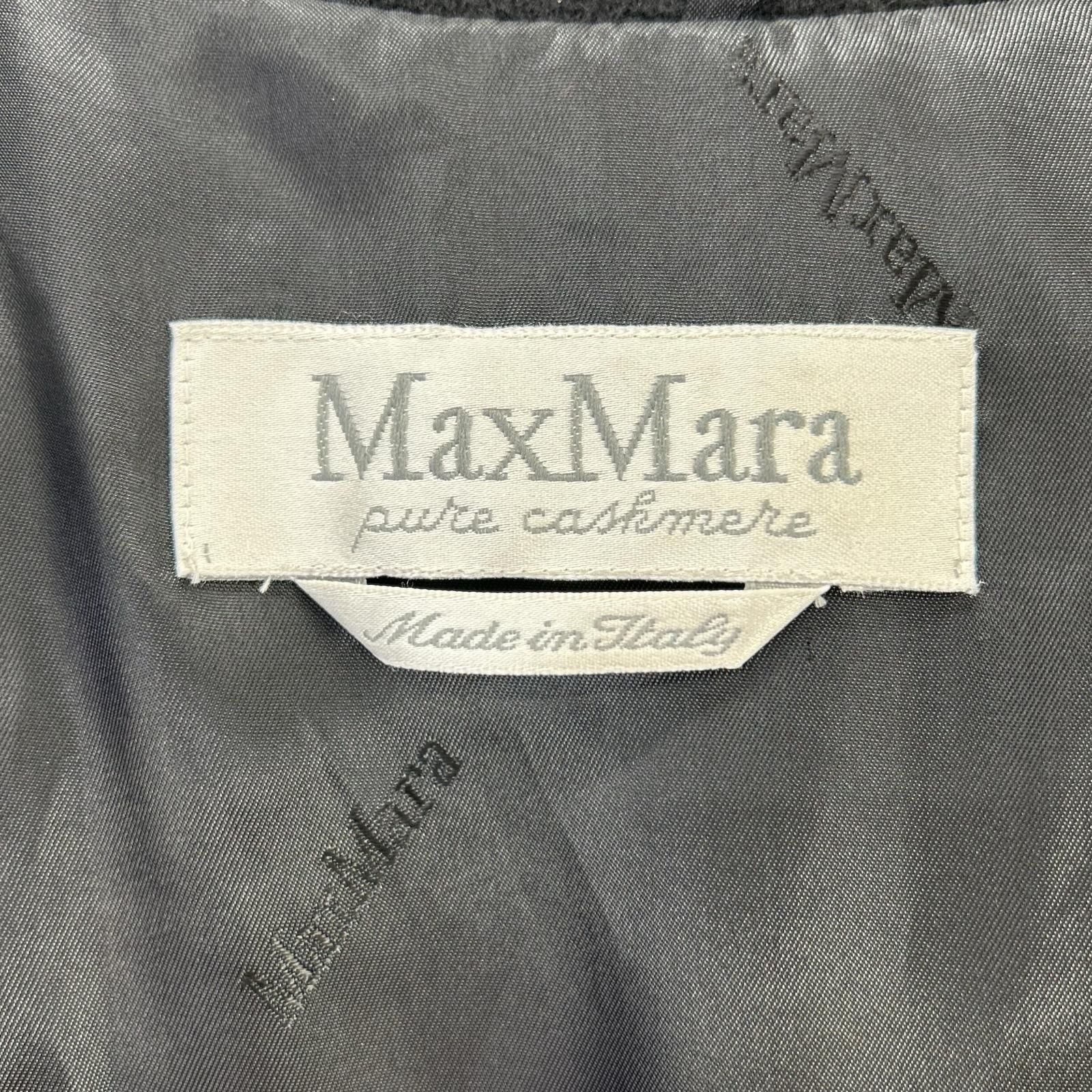Max Mara Black Cashmere Long Coat 42 — view 4