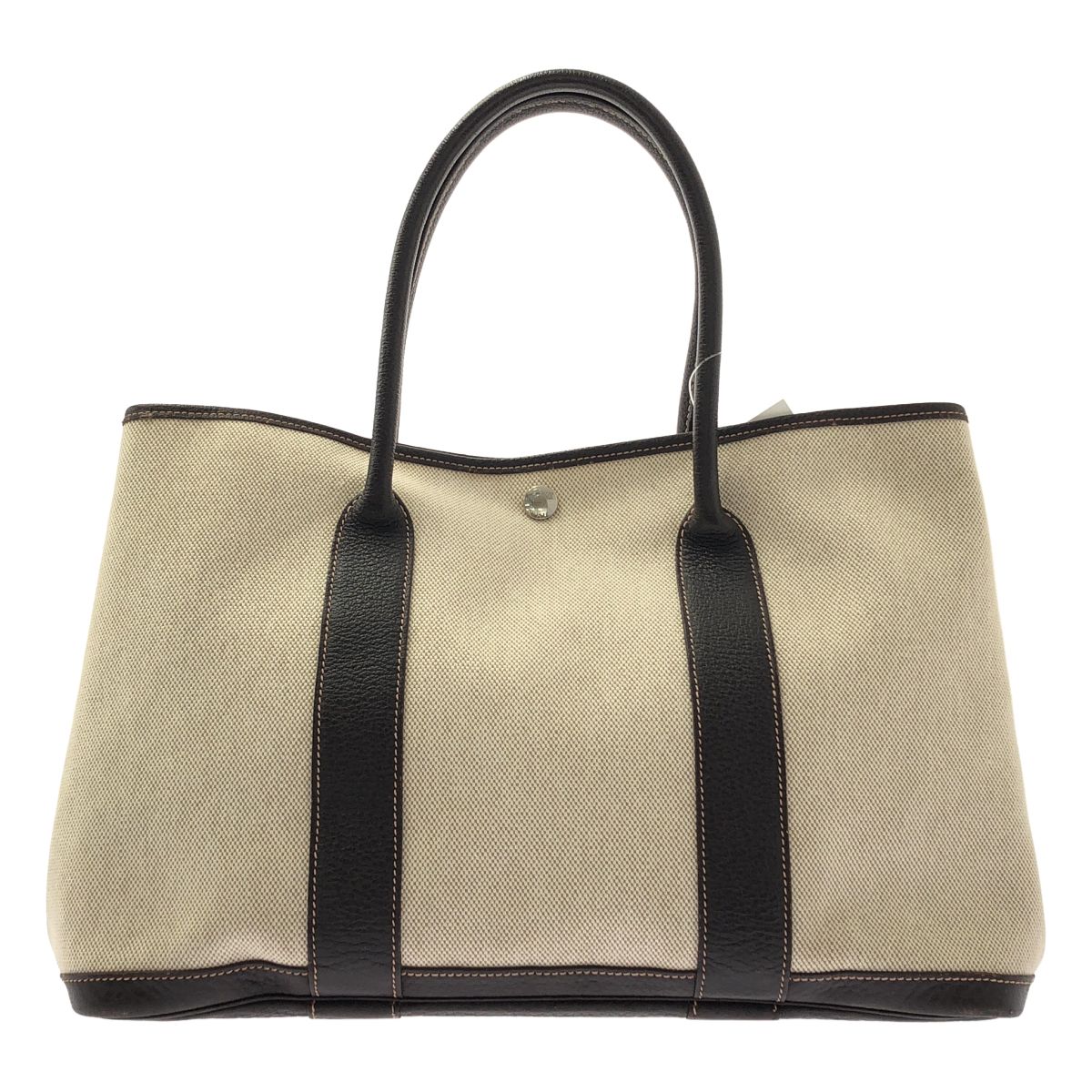 Hermes Garden Party PM Tote Bag Beige Brown