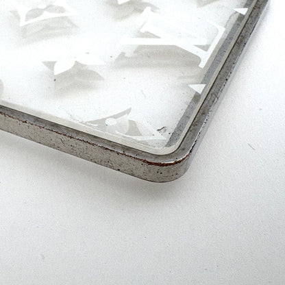 Louis Vuitton Cles LV Priz Key Holder ID Charm Card Case Plastic Clear White — view 4