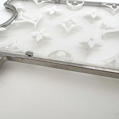 Louis Vuitton Cles LV Priz Key Holder ID Charm Card Case Plastic Clear White — view 5