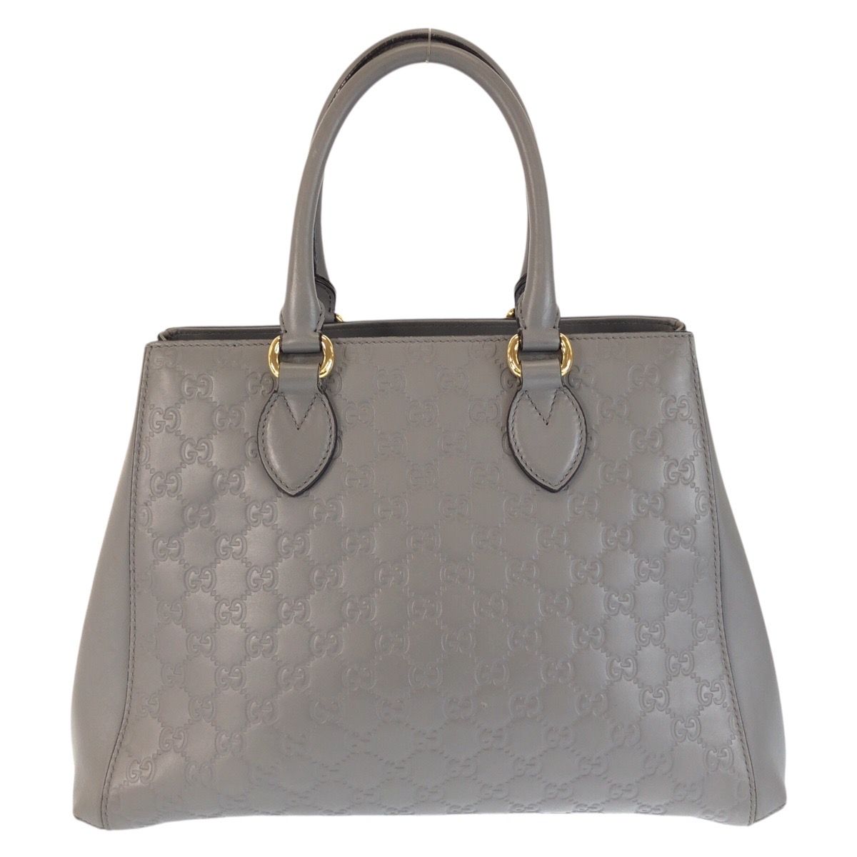 Gucci Guccissima Gray Gold Leather Tote Bag — view 2