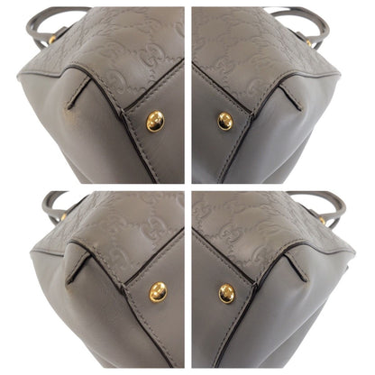 Gucci Guccissima Gray Gold Leather Tote Bag — view 3