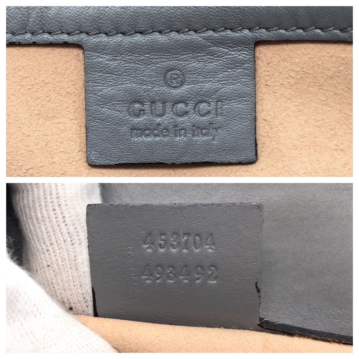 Gucci Guccissima Gray Gold Leather Tote Bag — view 4