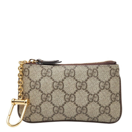 Gucci Ophidia GG Supreme Coin Purse Beige Brown Leather