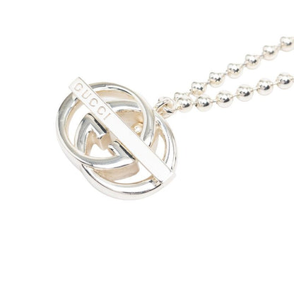 Gucci GG Logo Chain Pendant Silver