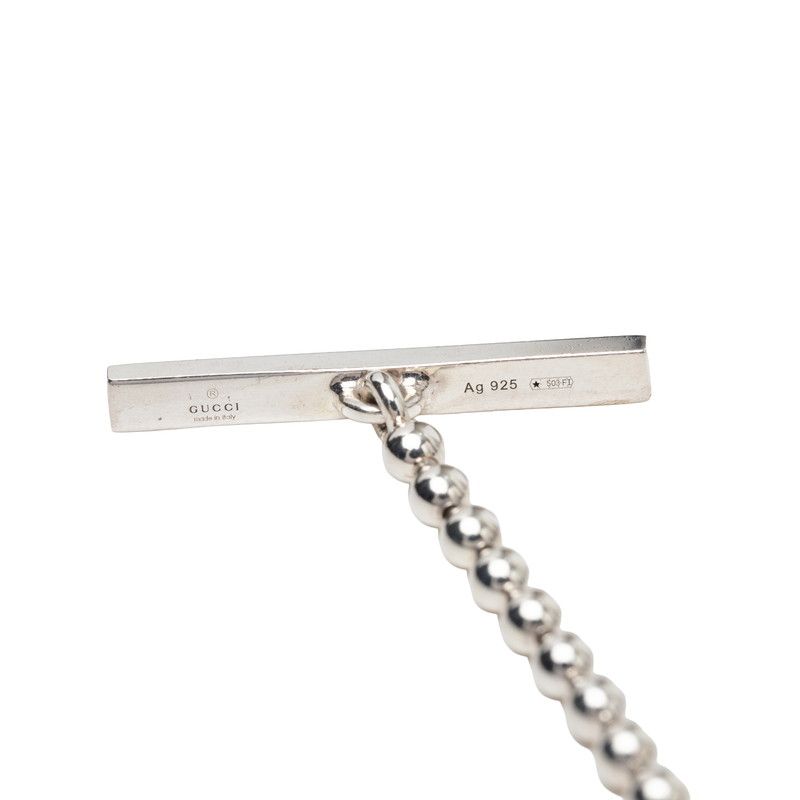 Gucci GG Logo Chain Pendant Silver — view 4