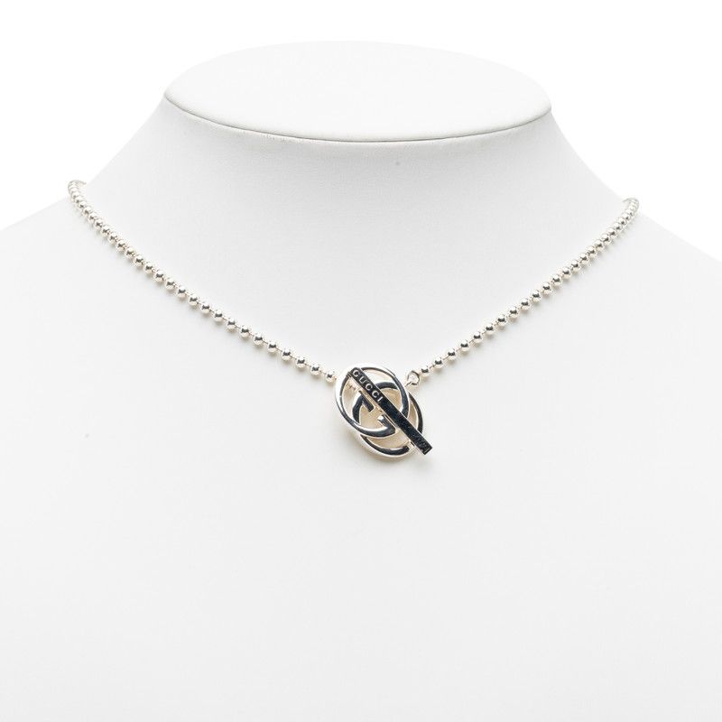Gucci GG Logo Chain Pendant Silver — view 5