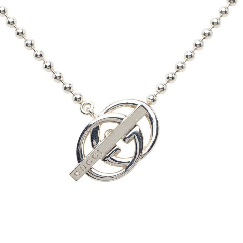 Gucci GG Logo Chain Pendant Silver — view 2