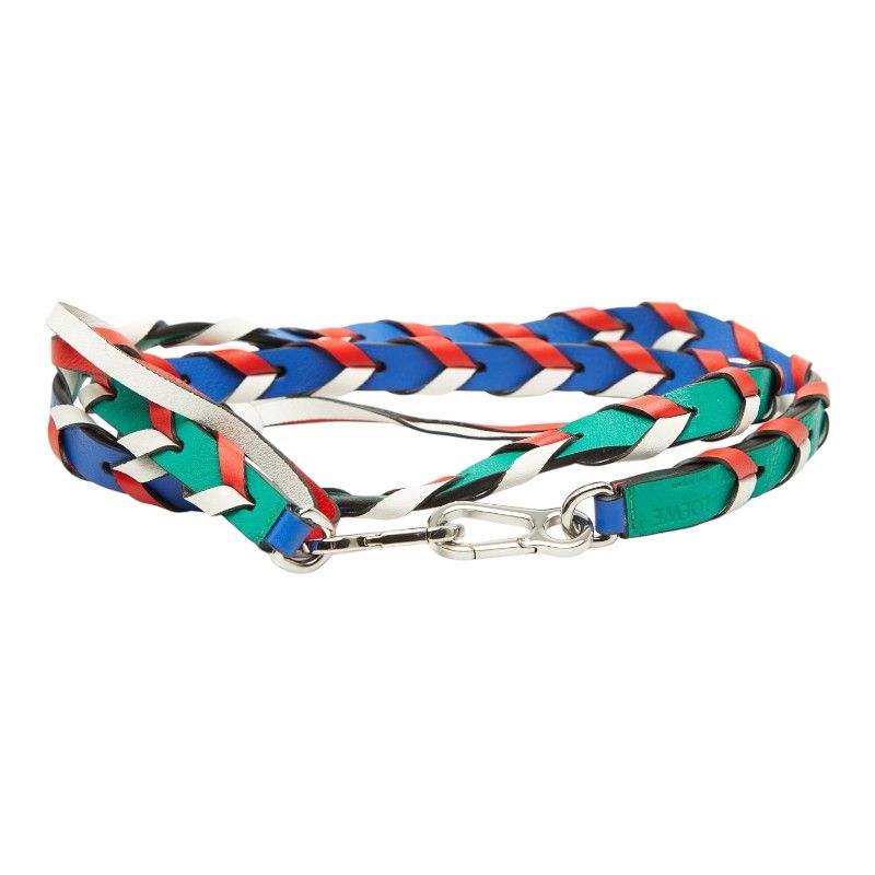 Loewe Sin Braided Shoulder Strap Multicolor Leather