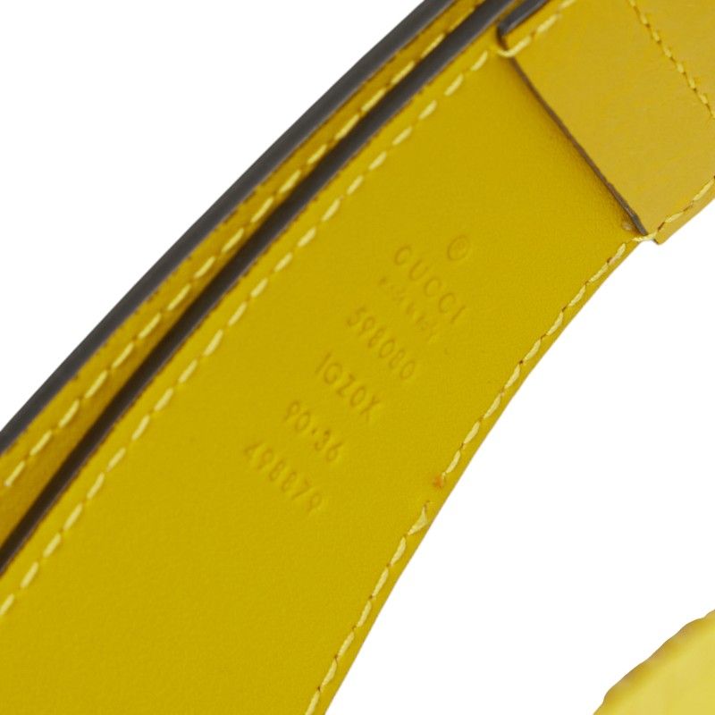 Gucci Interlocking G Waist Bag Yellow Leather — view 4