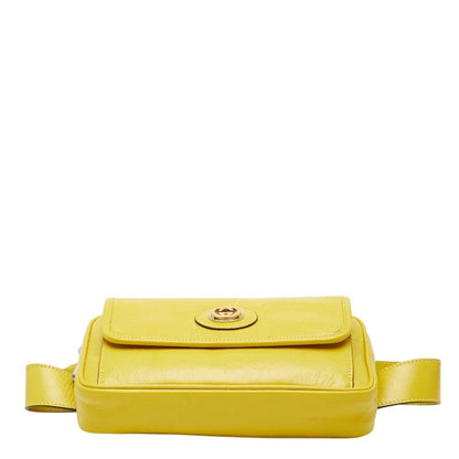 Gucci Interlocking G Waist Bag Yellow Leather — view 3