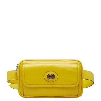 Gucci Interlocking G Waist Bag Yellow Leather