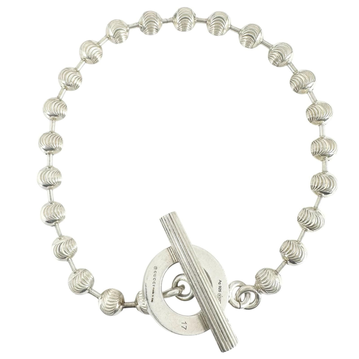 Gucci Ball Chain Silver Bracelet — view 3