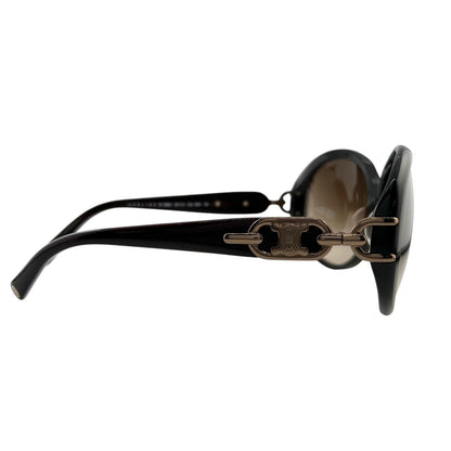 Celine Triomphe Acetate Brown Sunglasses Gold Eyewear — view 4
