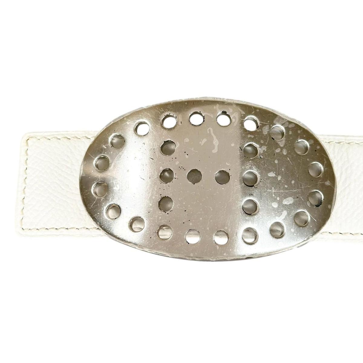 Hermes Evelyne Leather Brown White Belt Silver — view 5