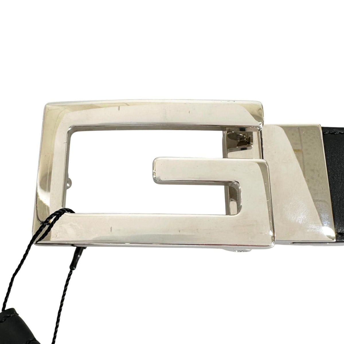 Gucci Square Leather Brown Black Belt Silver — view 5