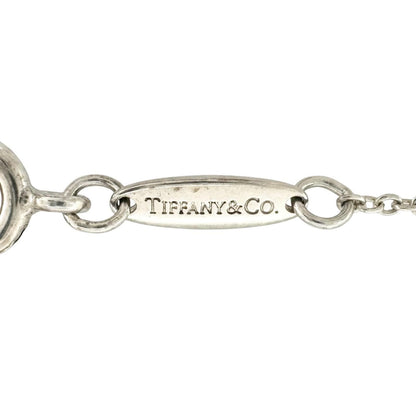 Tiffany & Co Elsa Peretti Open Heart Pendant Silver Pink Necklace — view 6