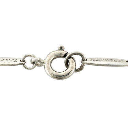 Tiffany & Co Elsa Peretti Open Heart Pendant Silver Pink Necklace — view 5
