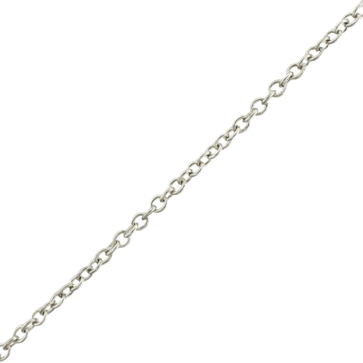 Tiffany & Co Elsa Peretti Open Heart Pendant Silver Pink Necklace — view 4
