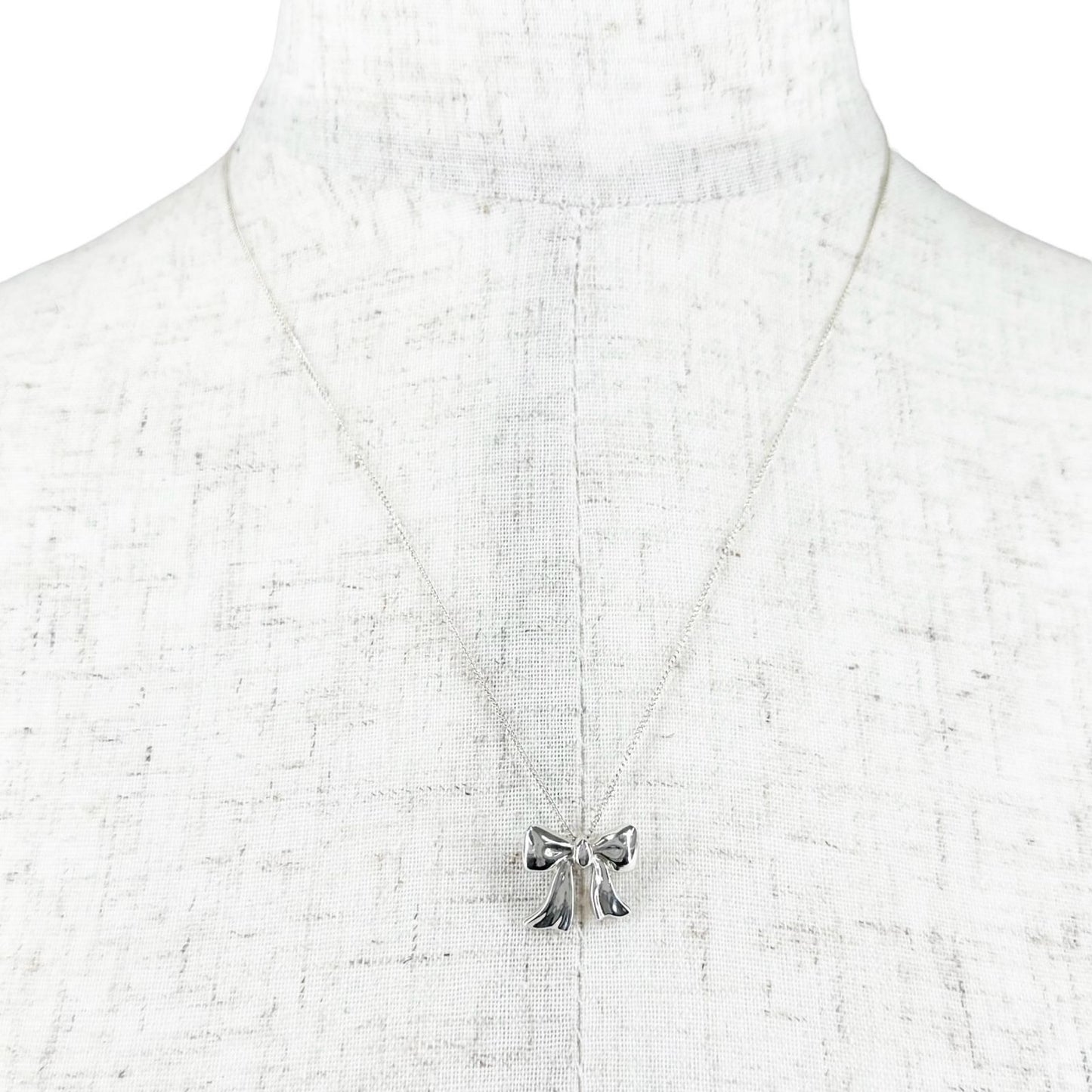 Tiffany & Co Ribbon Silver Necklace — view 3