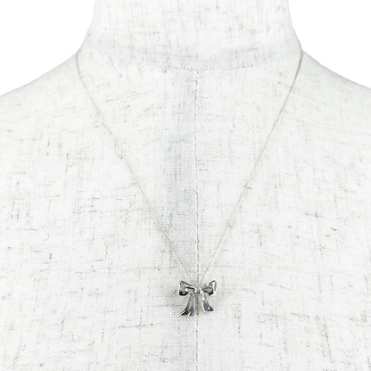 Tiffany & Co Ribbon Silver Necklace — view 3