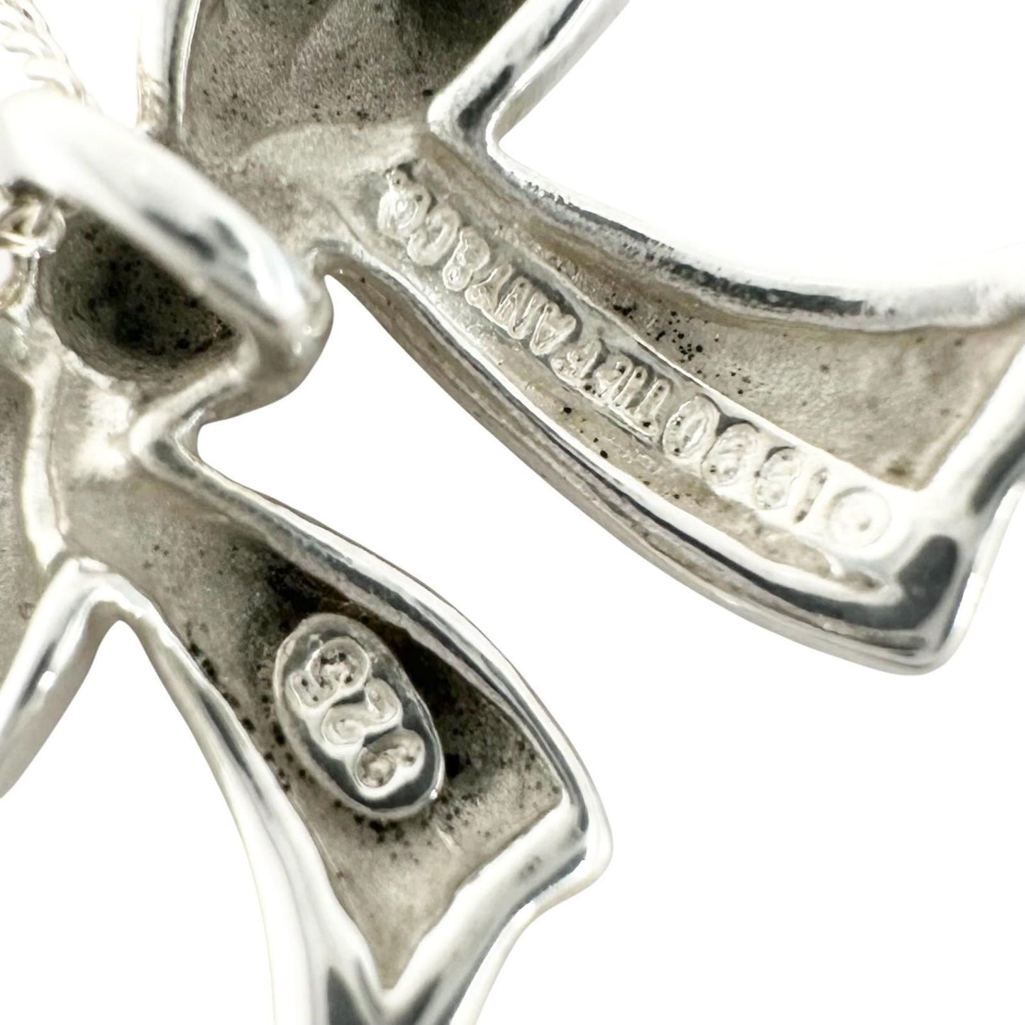 Tiffany & Co Ribbon Silver Necklace — view 6
