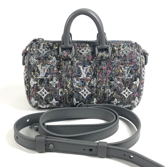 Louis Vuitton Shoulder Bag Keepall XS Tweed Gray