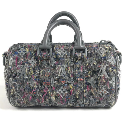 Louis Vuitton Shoulder Bag Keepall XS Tweed Gray — view 3