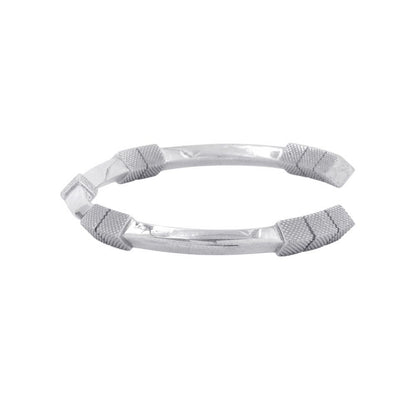 Bottega Veneta Bracelet Calfskin Bangle Silver — view 2