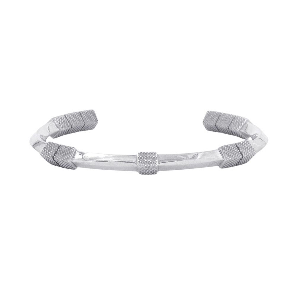 Bottega Veneta Bracelet Calfskin Bangle Silver