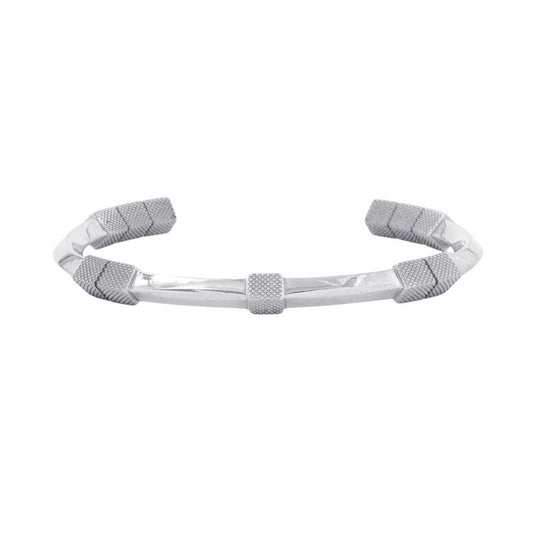 Bottega Veneta Bracelet Calfskin Bangle Silver