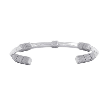 Bottega Veneta Bracelet Calfskin Bangle Silver — view 3