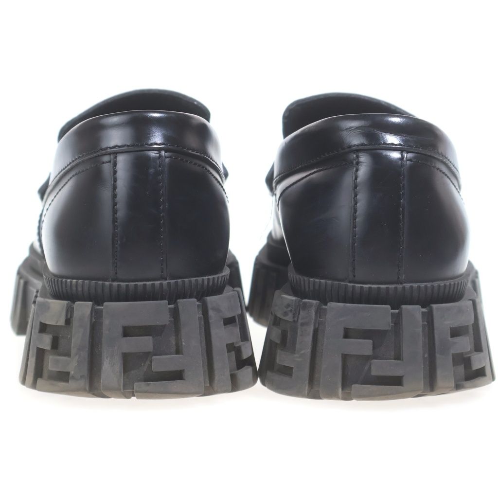 Fendi Zucca Pattern Loafers Black — view 3