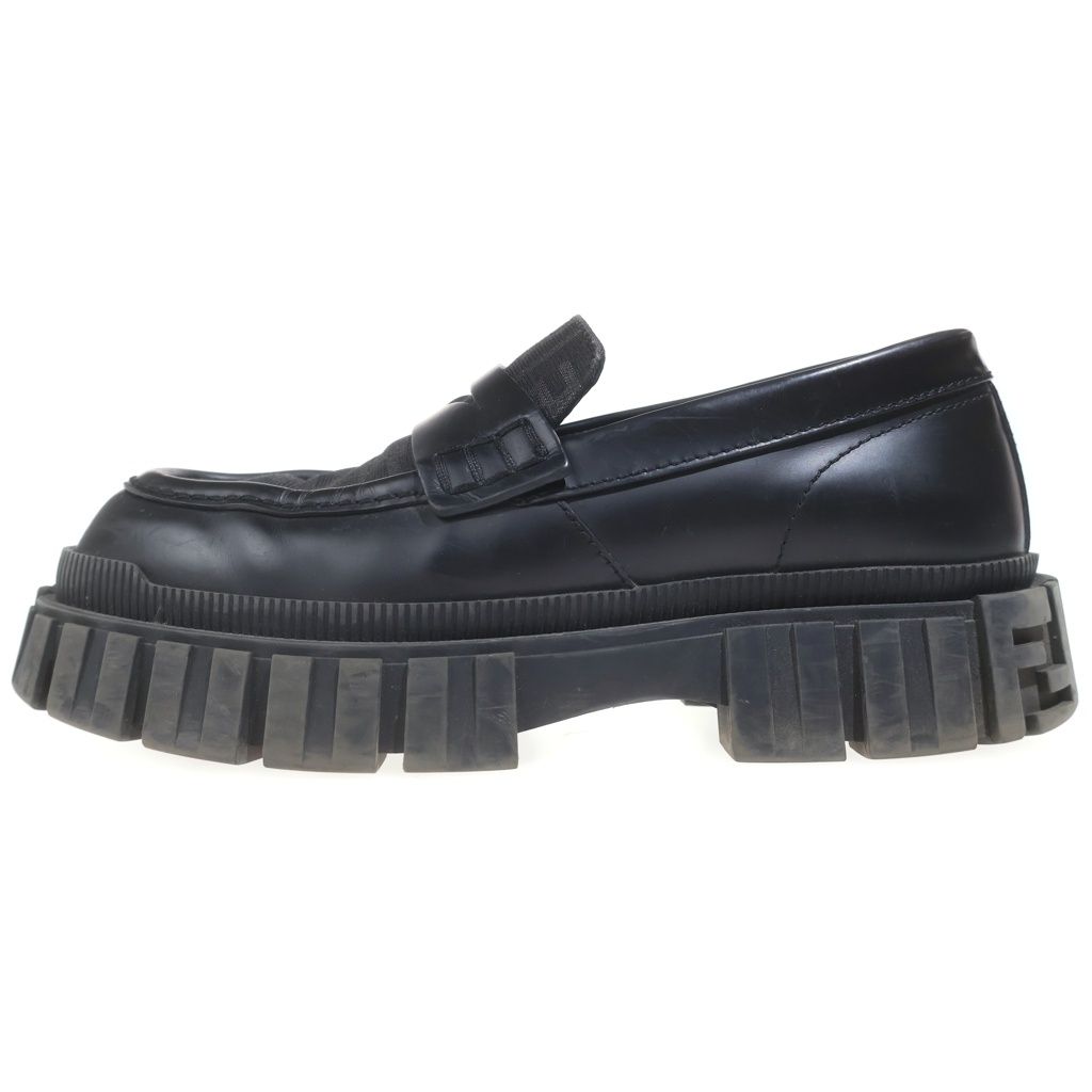 Fendi Zucca Pattern Loafers Black