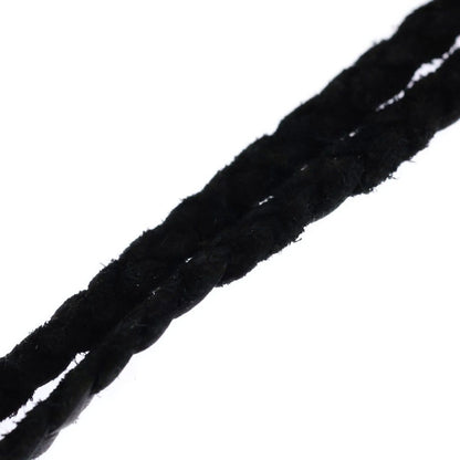 Chrome Hearts Leather Braid Scroll Necklace Black Silver — view 3