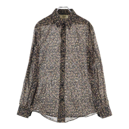 Celine Color Flower Print Shirt Black