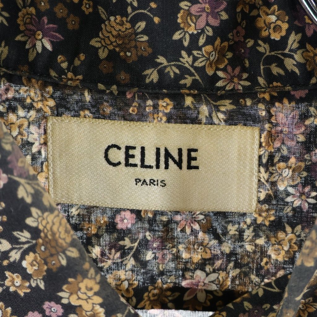Celine Color Flower Print Shirt Black — view 7