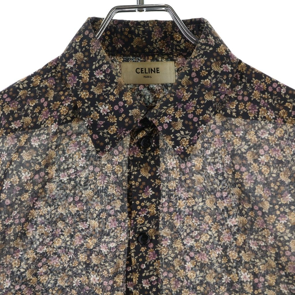 Celine Color Flower Print Shirt Black — view 3