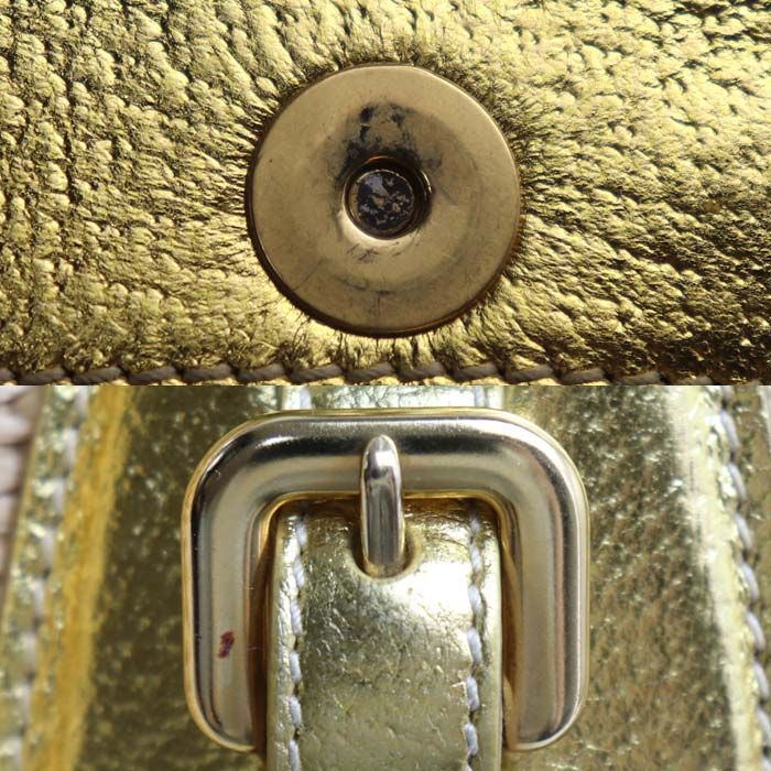 Prada Sutro Bag Handbag Beige Gold Second — view 7