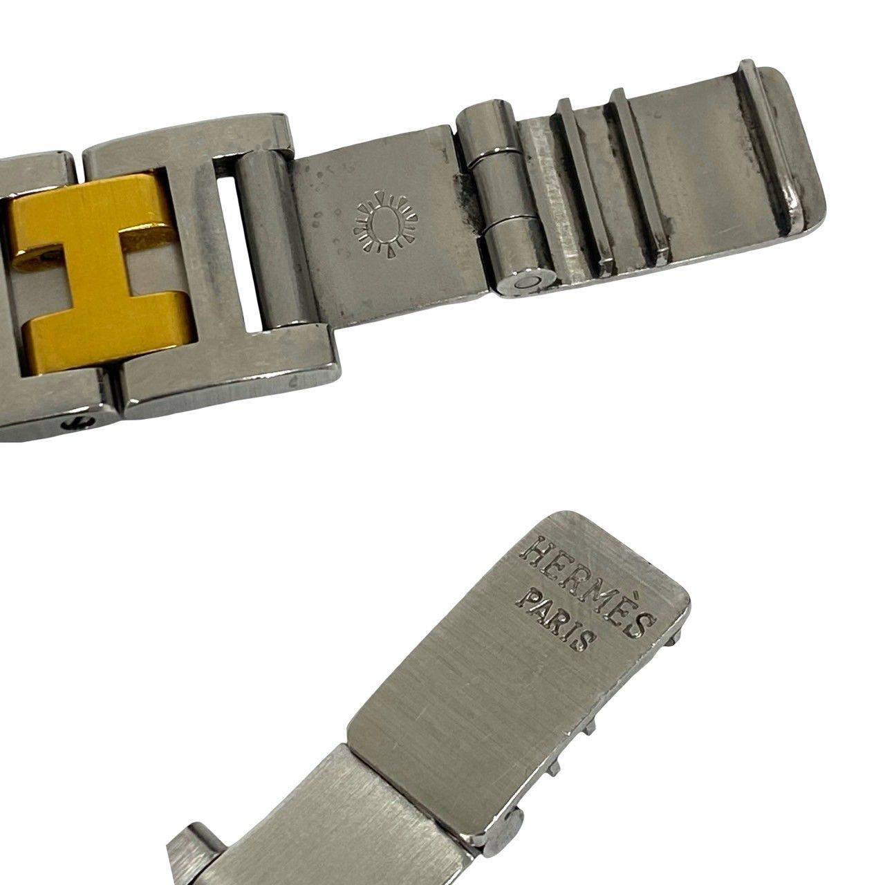 Hermes Clipper Stainless Kuo Watch Gold Silver — view 3