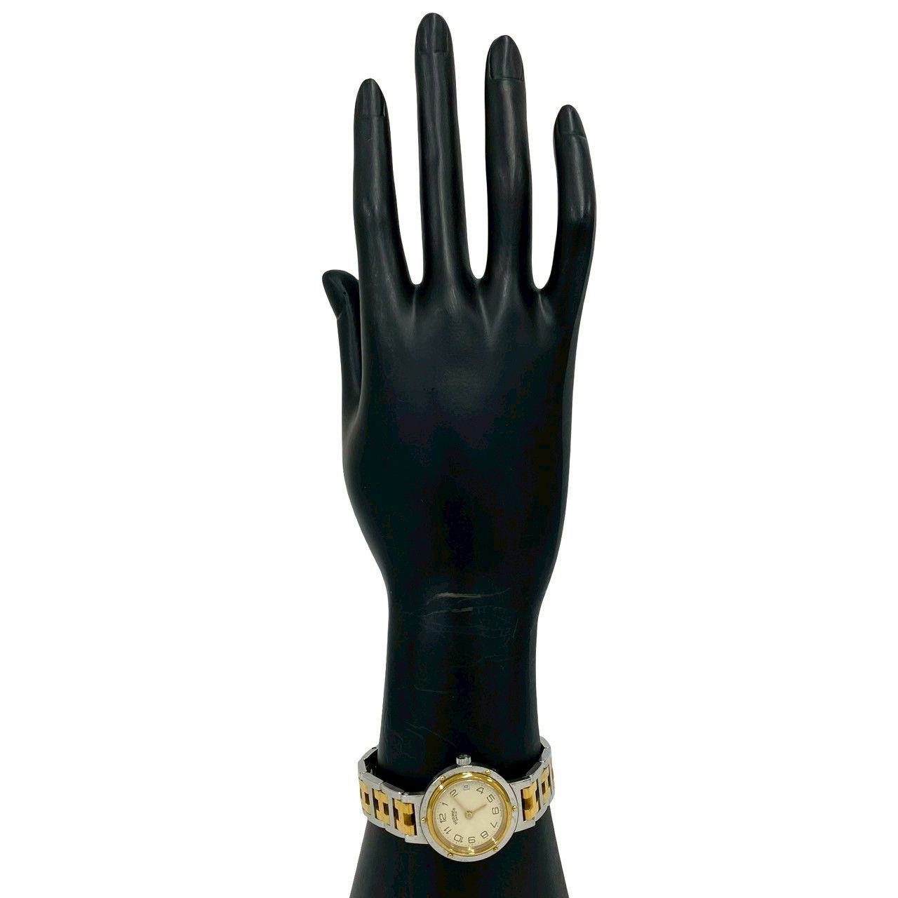 Hermes Clipper Stainless Kuo Watch Gold Silver — view 2