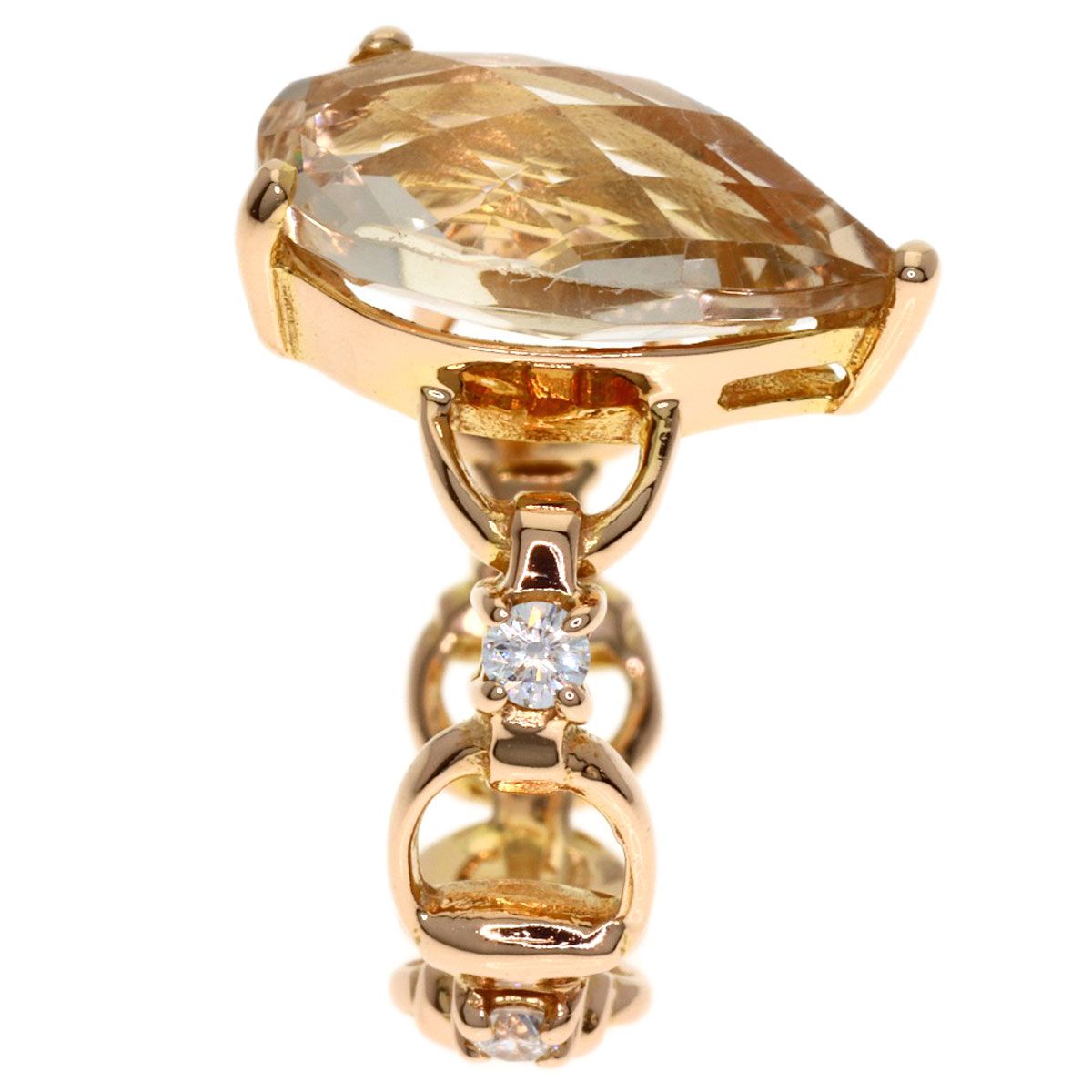 Gucci White Topaz Diamond Ring 18K Pink Gold — view 3