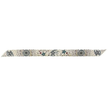 Dior Ribbon Scarf Mitzah L'etoile White Multicolor Already Cleaned Star Pattern — view 2