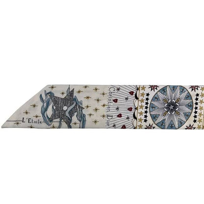 Dior Ribbon Scarf Mitzah L'etoile White Multicolor Already Cleaned Star Pattern — view 7