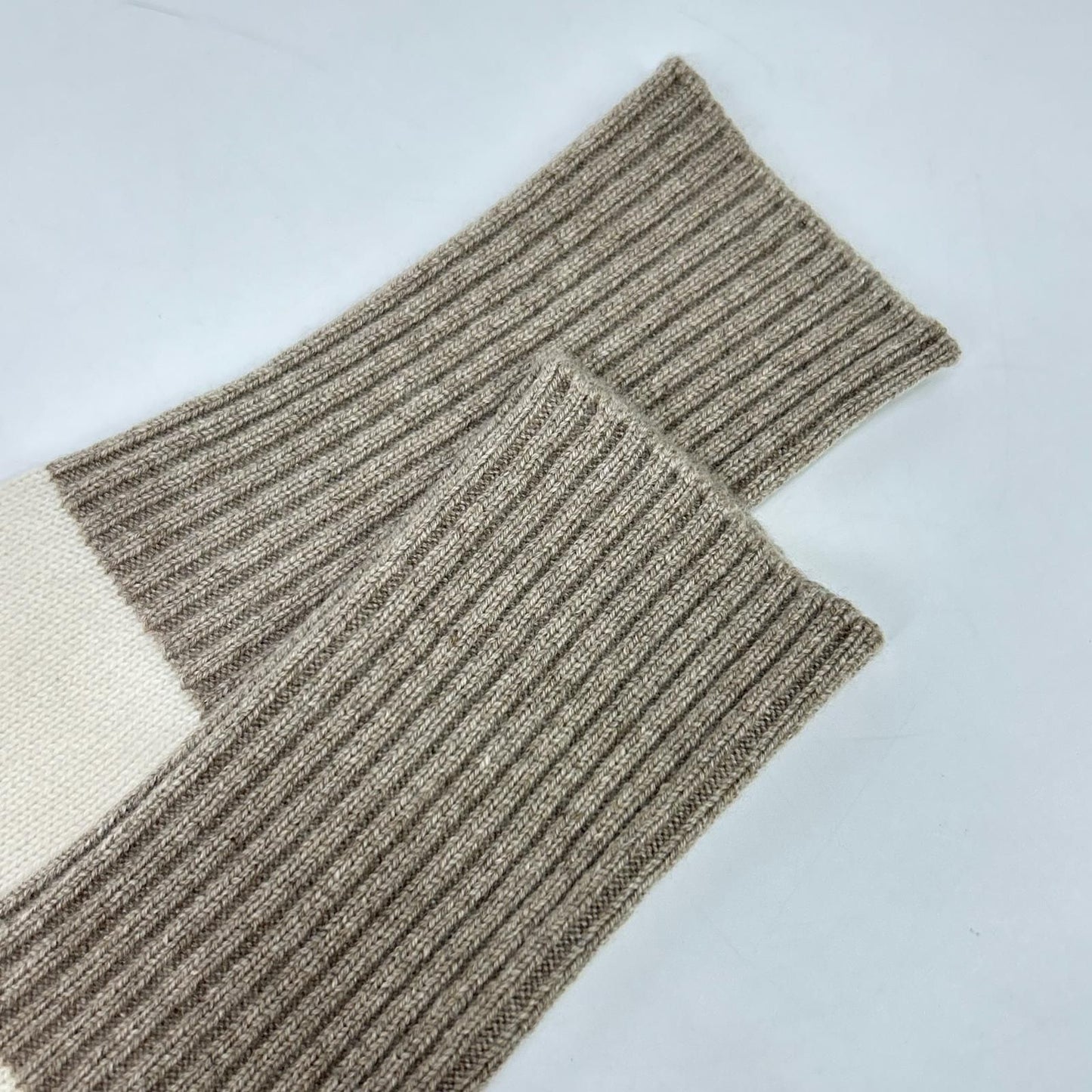 Loro Piana Ivory Brown Gray Baby Cashmere High Neck Knit Pullover 40 Sweater — view 7